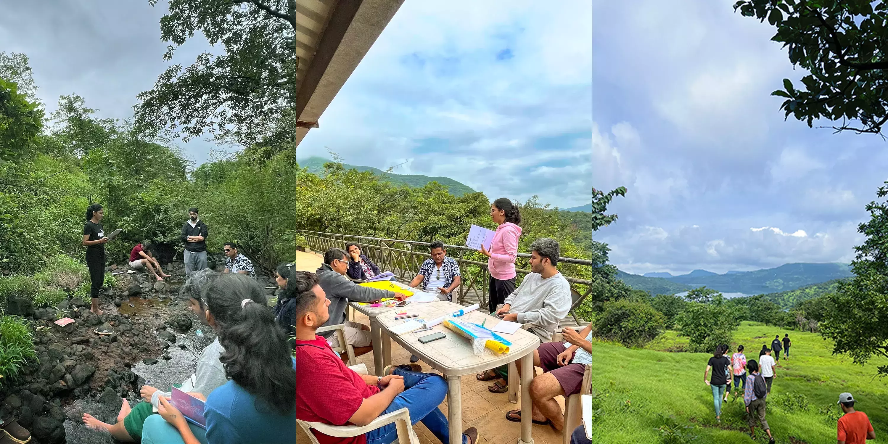 Workshops and learning sessions conducted closer to nature.